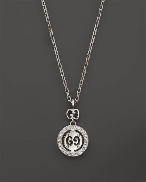 gucci icon necklace white gold.